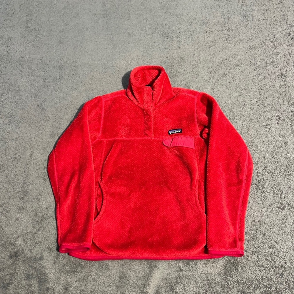 Patagonia Womens Re-Tool Snap-T Fleece Pullover Red Small Polartec